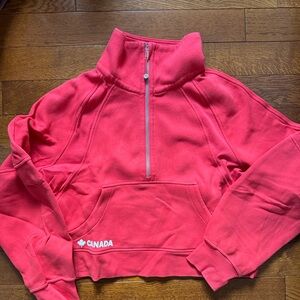 lululemon athletica Women's Half-Zip Funnel Neck Canada Pullover - Red